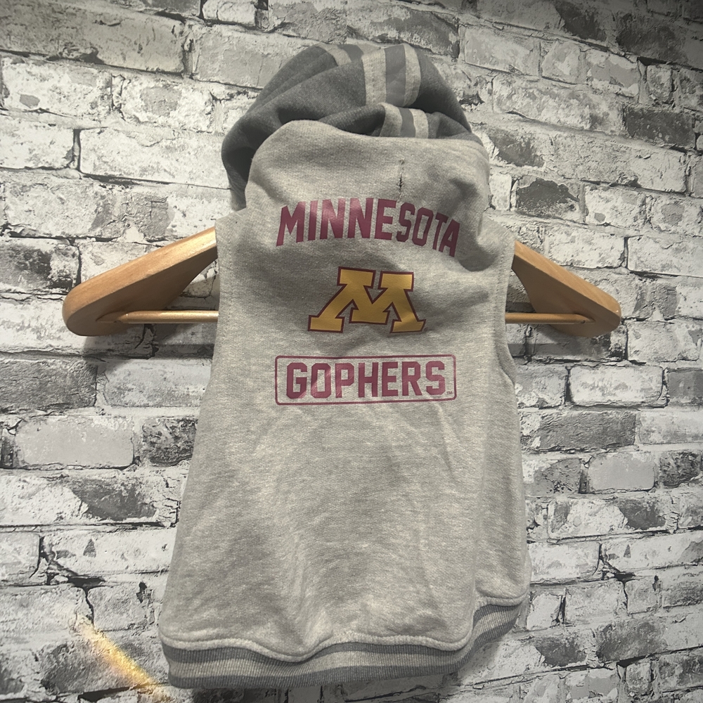 EUC Officially Licensed Collegiate Product  Minnesota Gophers Dog Hoodie - Gray